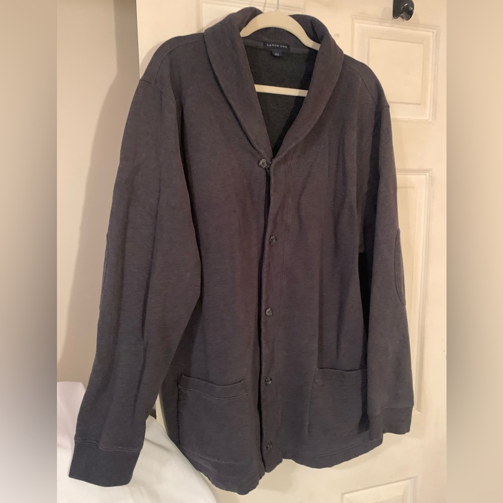 Lands' End Black Lightweight Shirt Jacket